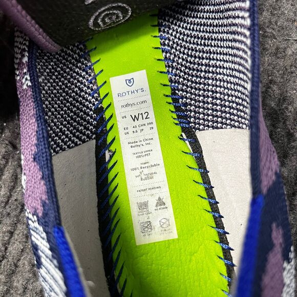 Rothy’s The Round Flats Violet Botanicamo Camo Purple Knit Loafer Women’s 12 US - Picture 8 of 8